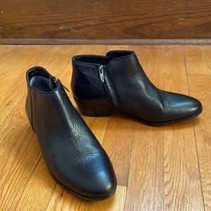 Sam Edelman 8.5 black leather booties ankle boots EUC